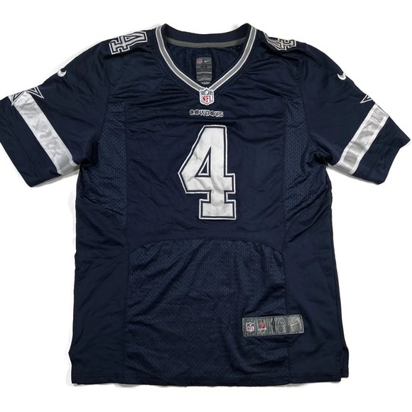 Nike NFL Dallas Cowboys Dak Prescott  On Field Jersey Blue Sz 44 Sewn Stitched - Picture 1 of 9